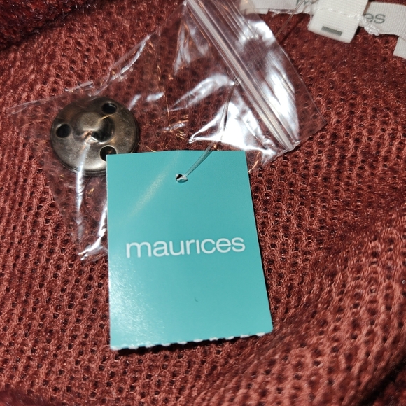 NWT Maurices Women's Brick Red Poncho Sweater Size 2X Incredibly Soft & Cozy - Picture 9 of 13